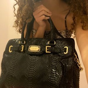Authentic Black Snake Skin Michael Kors Bag